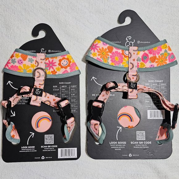 🏷️NWT Lucy & Co. Y2K Baby Reversible Dog Harness - Size XS & Medium - Picture 6 of 14